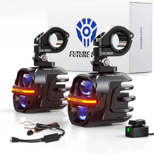 FUTURE EYES X80 Motorcycle Offroad Fog LED Auxiliary Spotlight